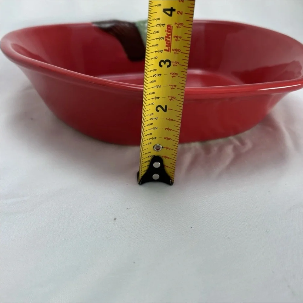 Plentiful Pantry Red Apple Shaped Baking Pie Dish 9”